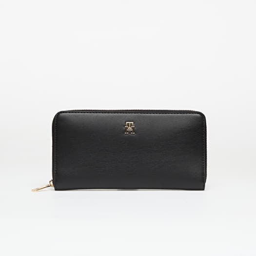 Maki Tommy Hilfiger TH Monogram Zip-Around Wallet Black