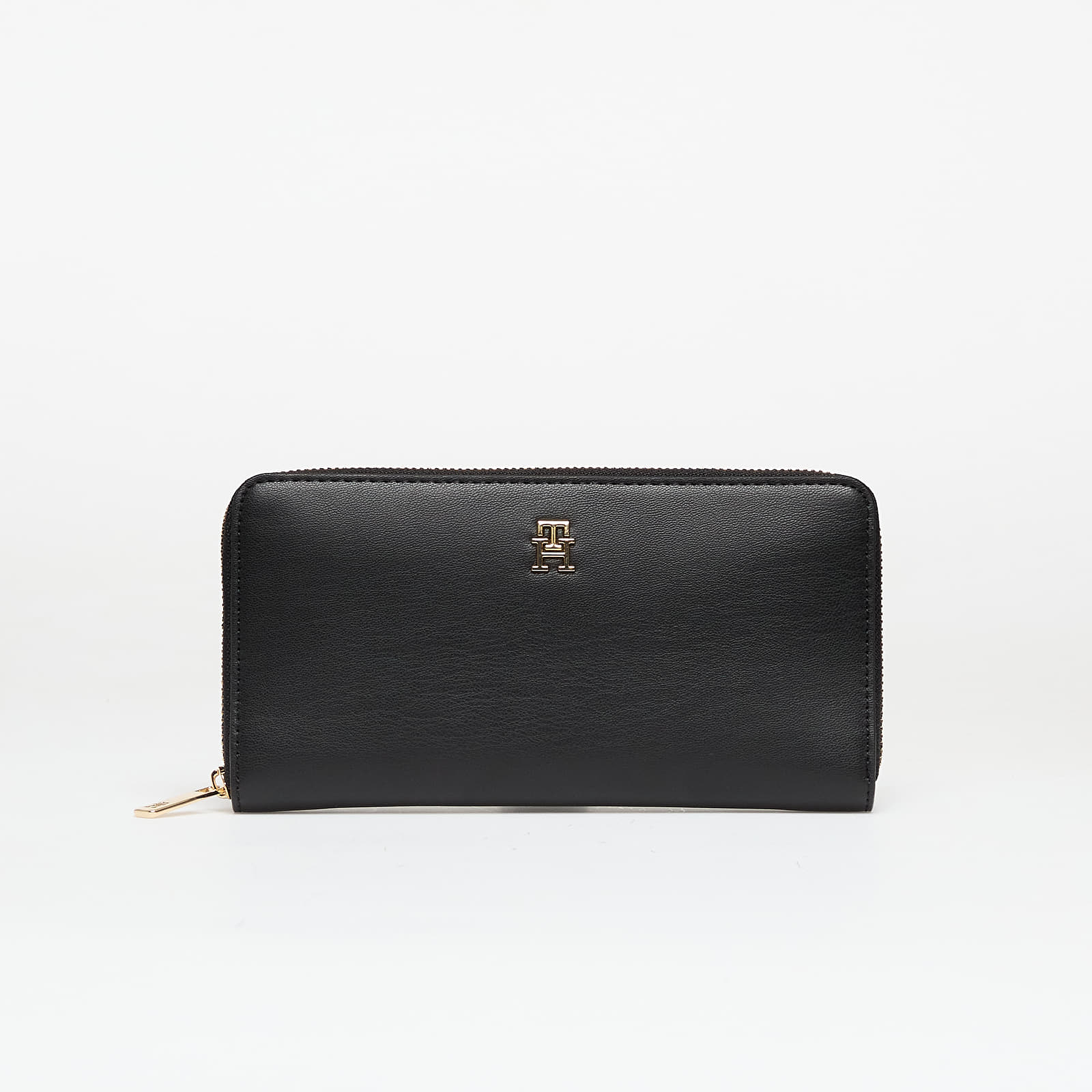 Vīriešu maki Tommy Hilfiger TH Monogram Zip-Around Wallet Black