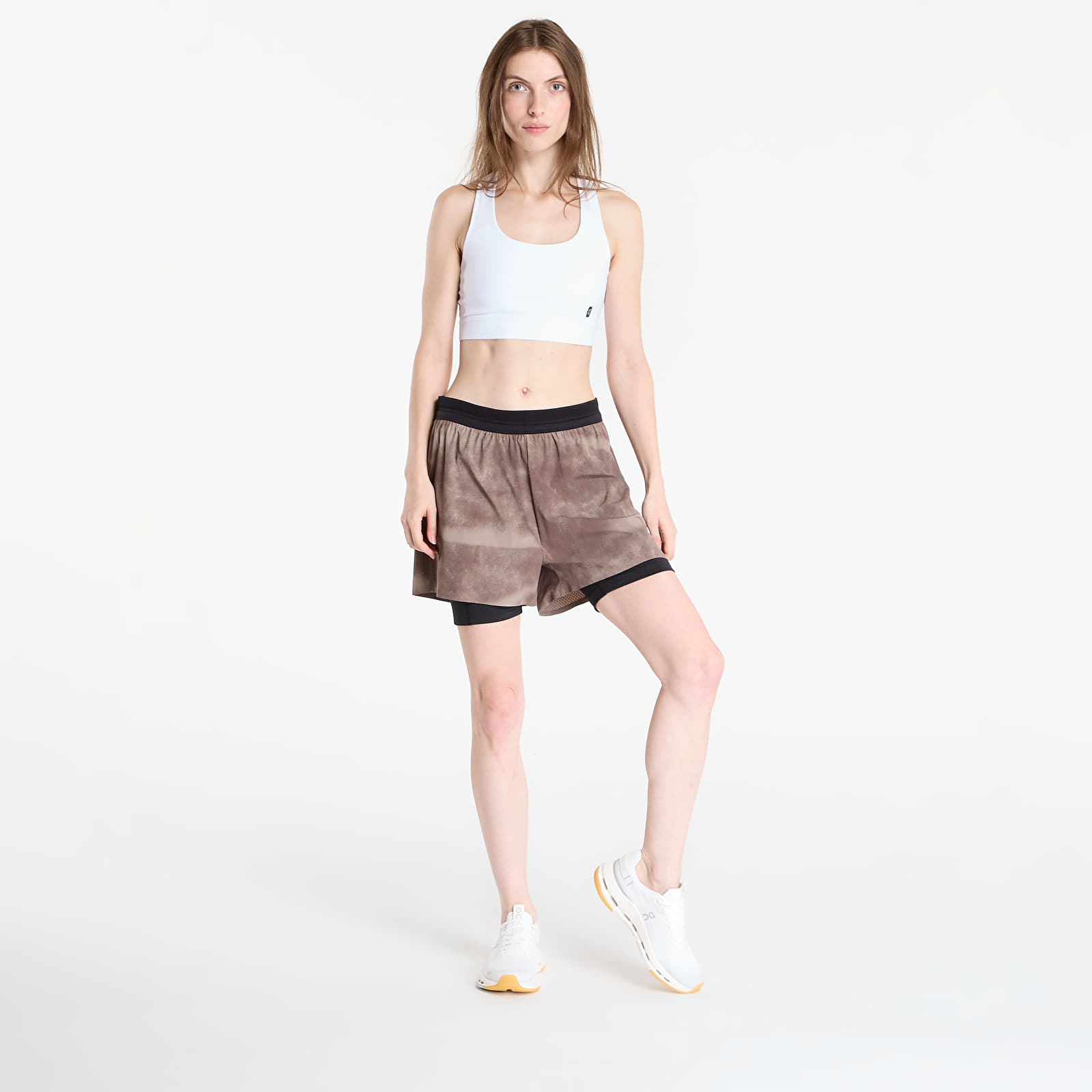 Shorts femme On 3" Performance Shorts AOP Cinder/ Black
