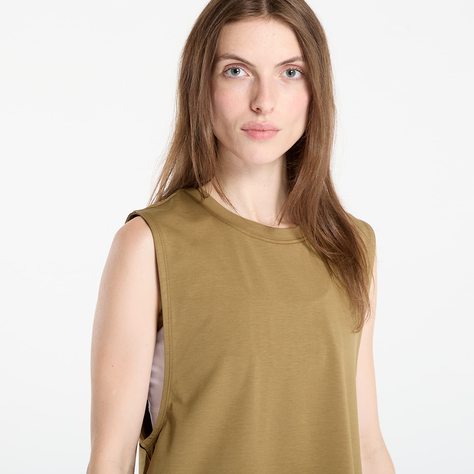 Women's tank tops On Focus Crop Beige/ Khaki