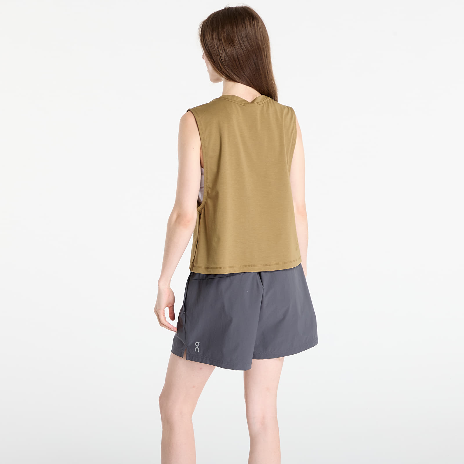 Women's tank tops On Focus Crop Beige/ Khaki