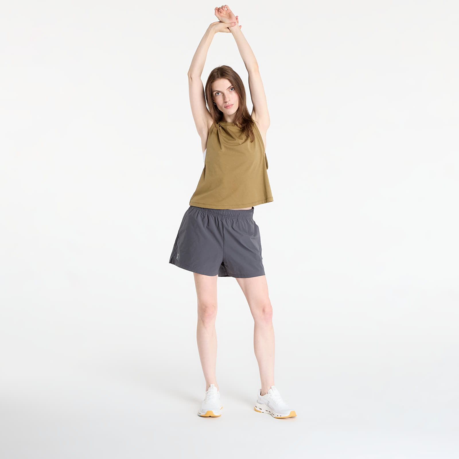 Women's tank tops On Focus Crop Beige/ Khaki