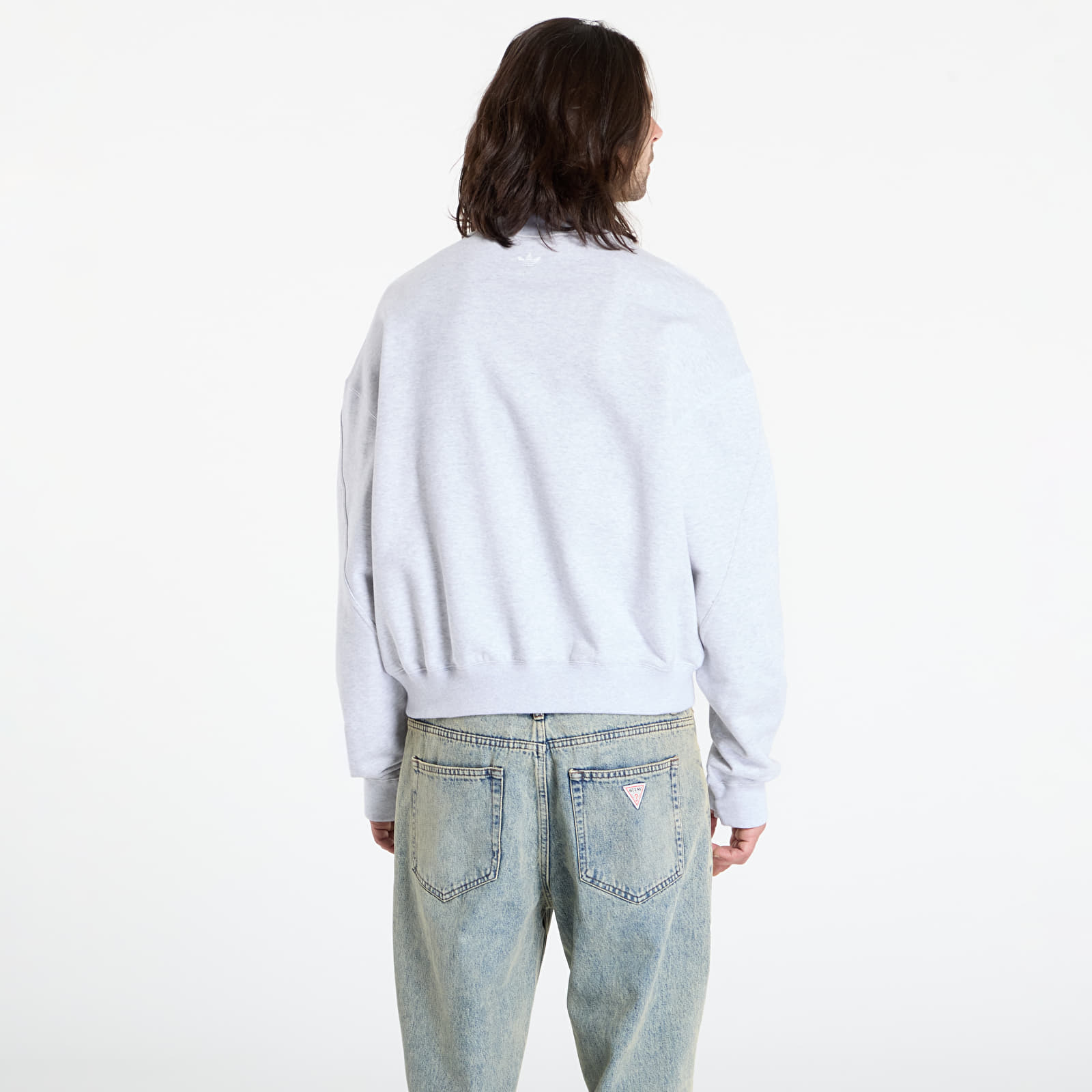 Pánské mikiny adidas x OG LA Santa Monica Crewneck UNISEX Light Grey Heather/ Black
