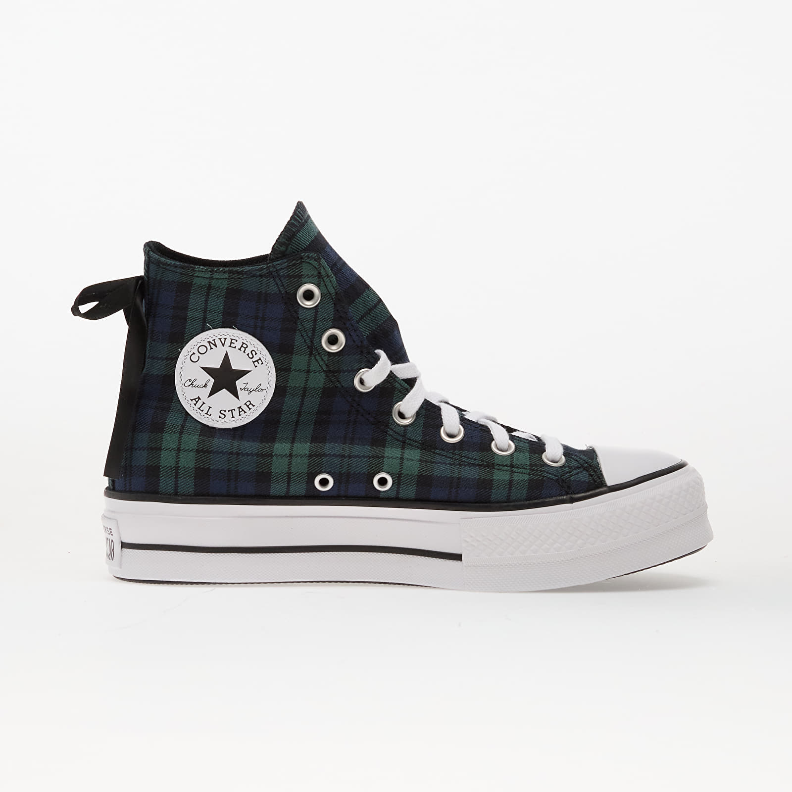 Sieviešu kedas un apavi Converse Chuck Taylor All Star Lift Platform Plaid Hi Navy/ Black/ White