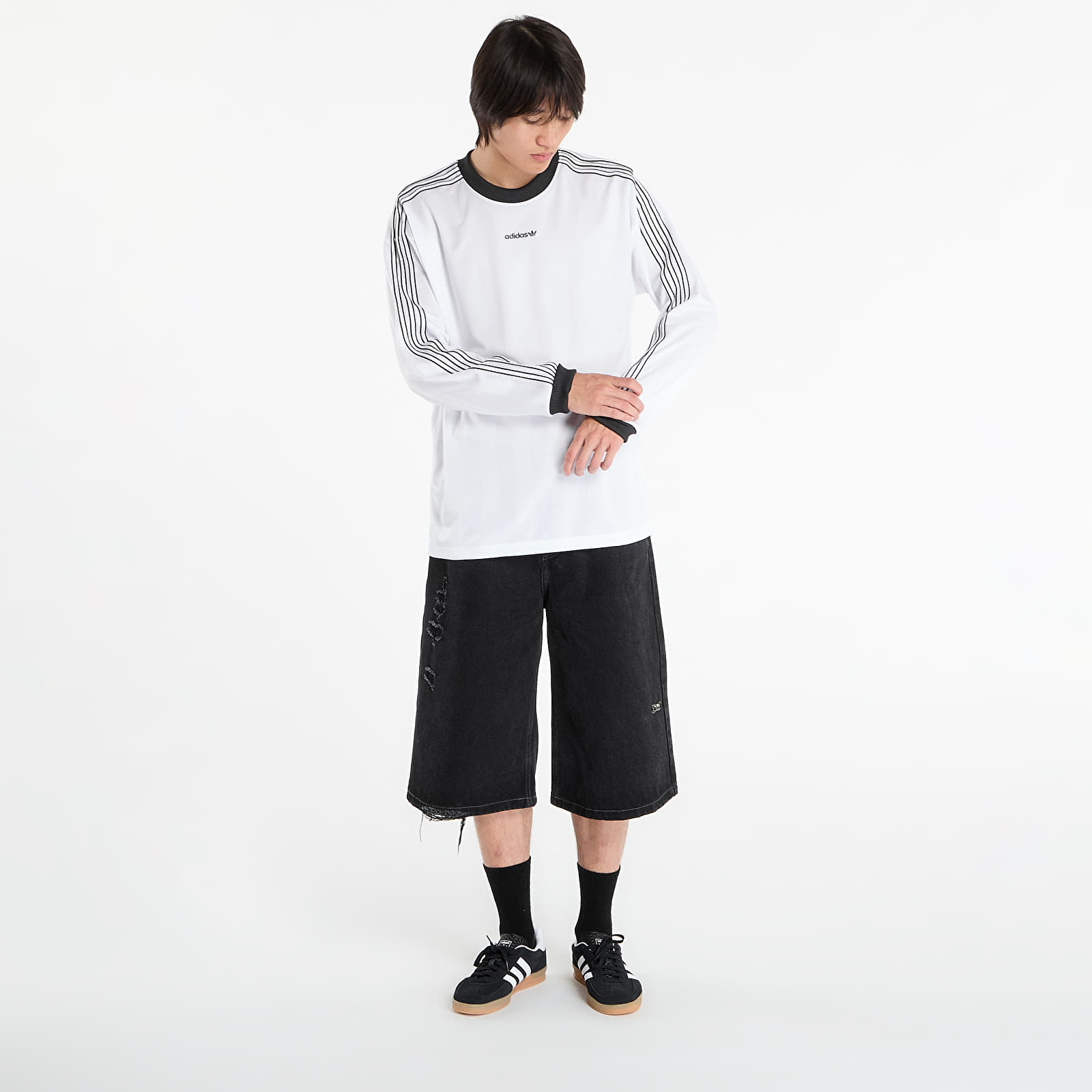 Vīriešu krekliņi adidas Long Sleeve Jersey White