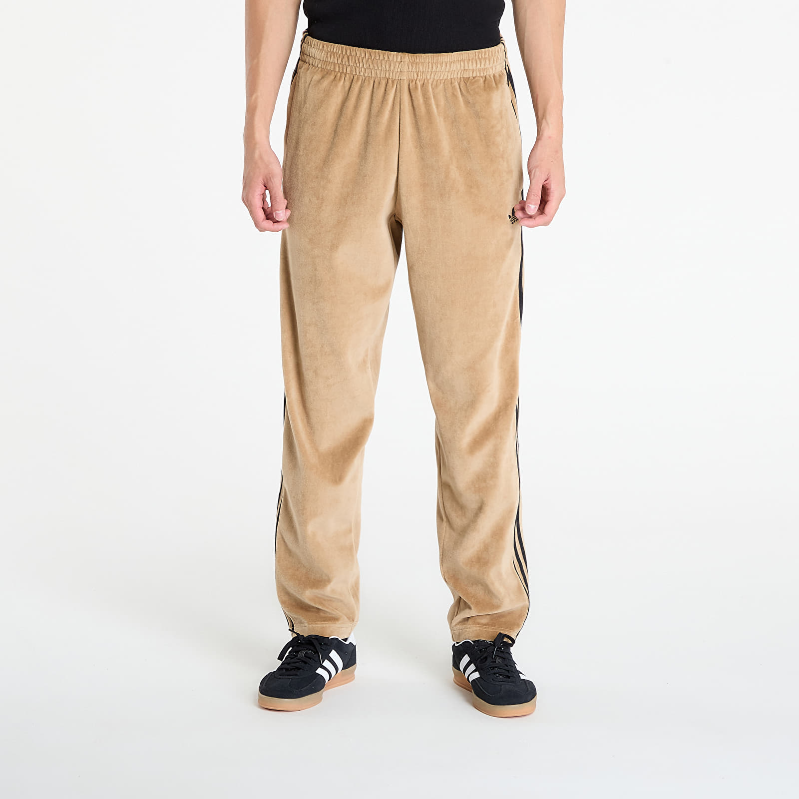 Vīriešu treniņbikses adidas SST Adicolor Velour Track Pants Cardboard