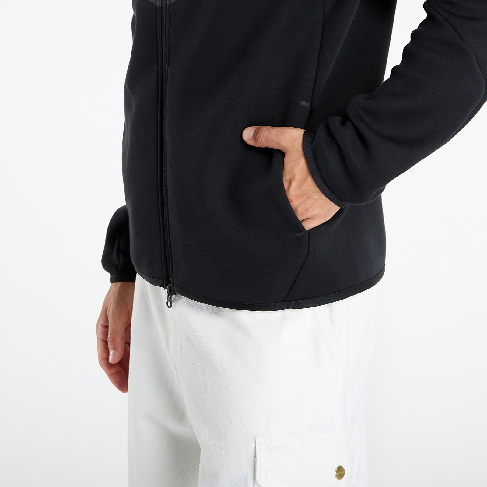 Pánské mikiny Nike Tech Men's Fleece Windrunner Full-Zip Jacket Black/ Black