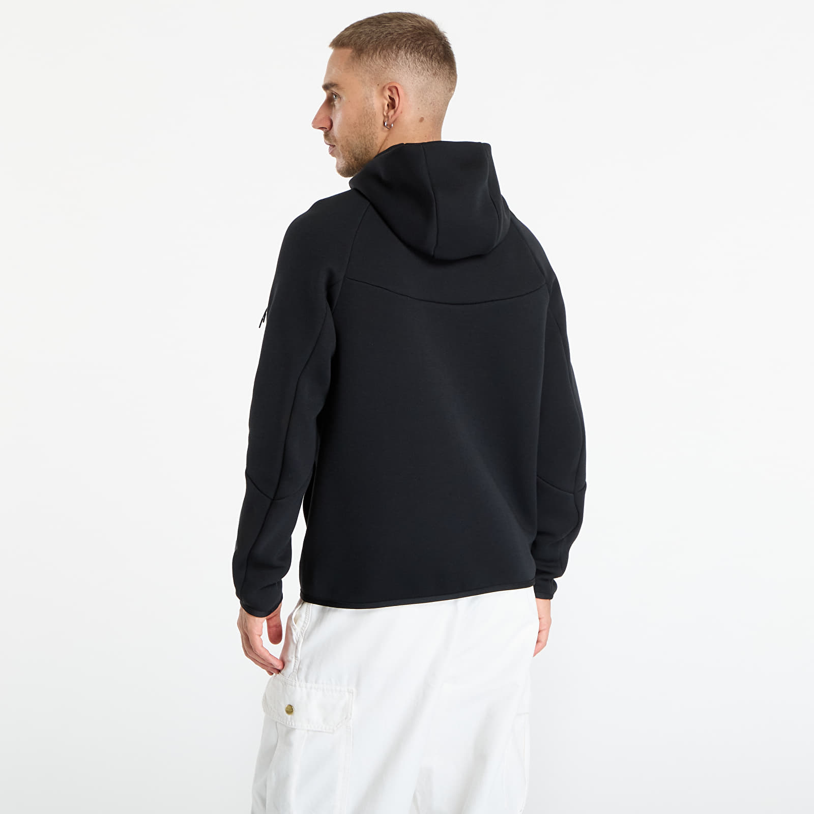 Pánské mikiny Nike Tech Men's Fleece Windrunner Full-Zip Jacket Black/ Black