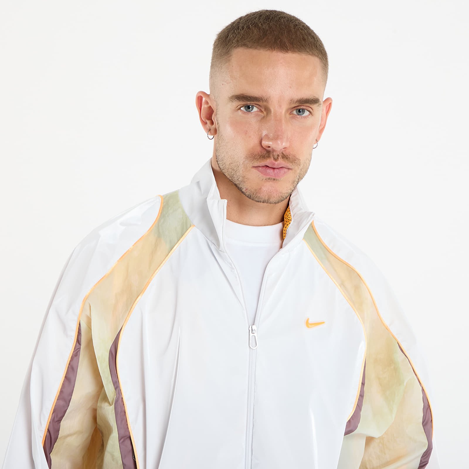 Herrenjacken Nike Project F.R.O.G. Men's Track Jacket White/ Olive Aura/ Taupe Grey/ Sundial
