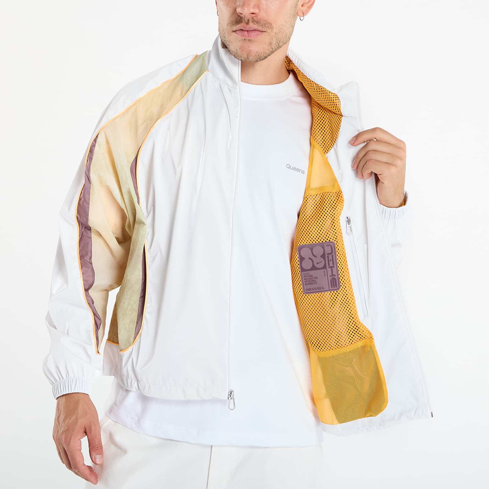 Herrenjacken Nike Project F.R.O.G. Men's Track Jacket White/ Olive Aura/ Taupe Grey/ Sundial