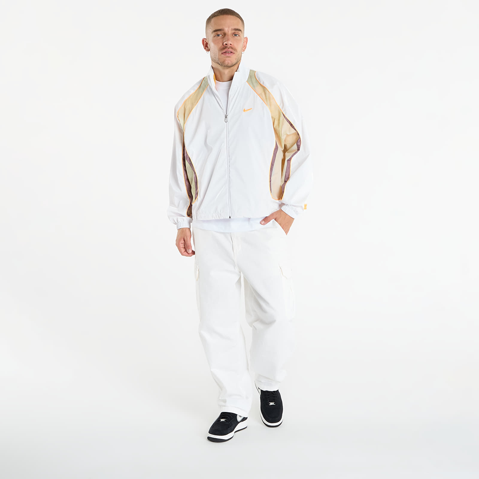 Herrenjacken Nike Project F.R.O.G. Men's Track Jacket White/ Olive Aura/ Taupe Grey/ Sundial