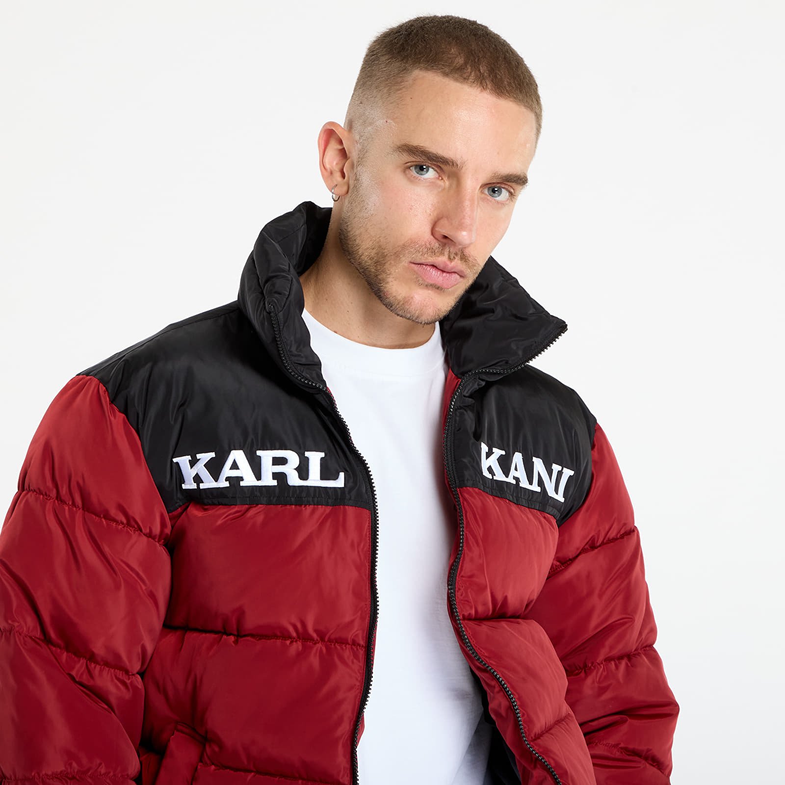 Vīriešu jakas Karl Kani Retro Essential Puffer Jacket Red