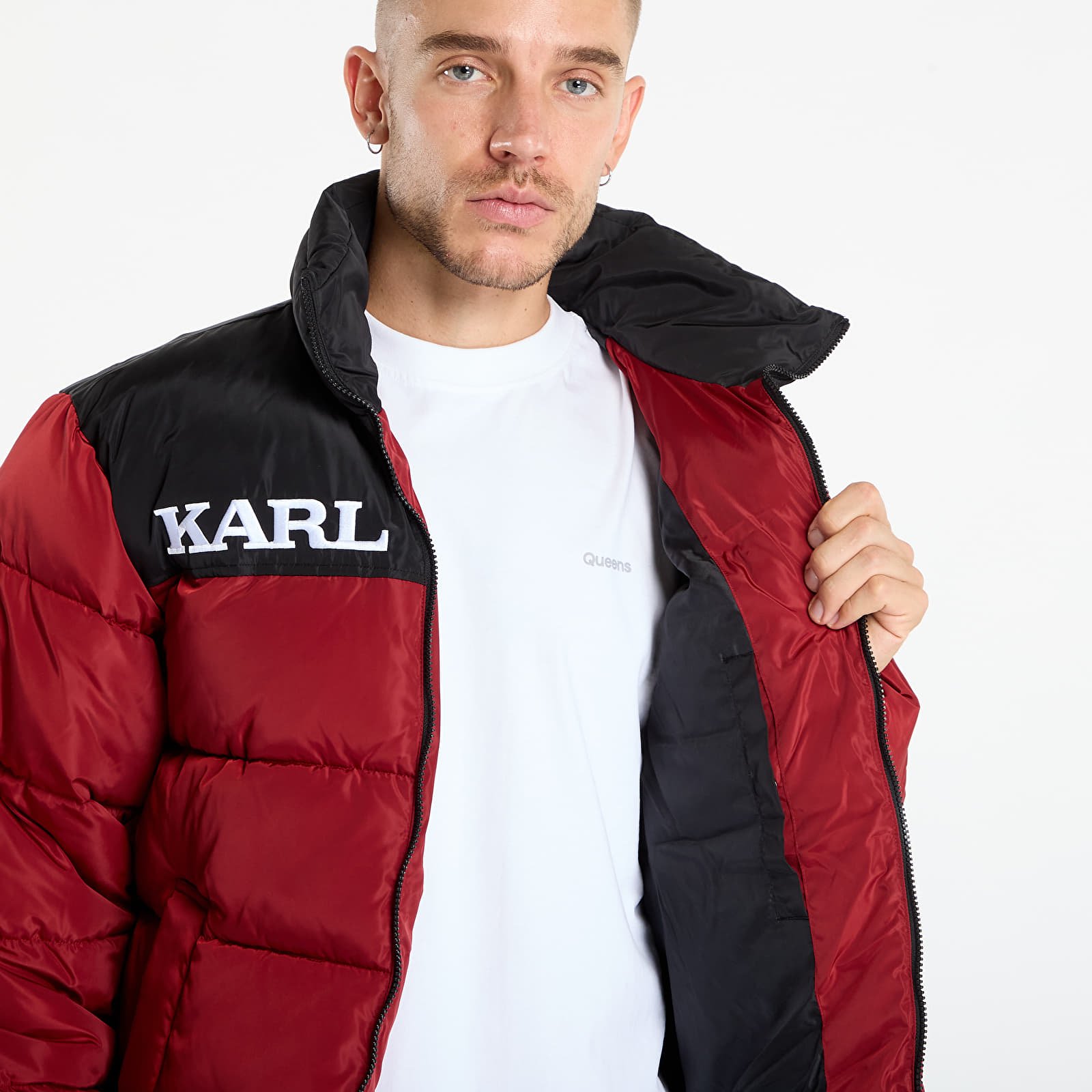 Vīriešu jakas Karl Kani Retro Essential Puffer Jacket Red