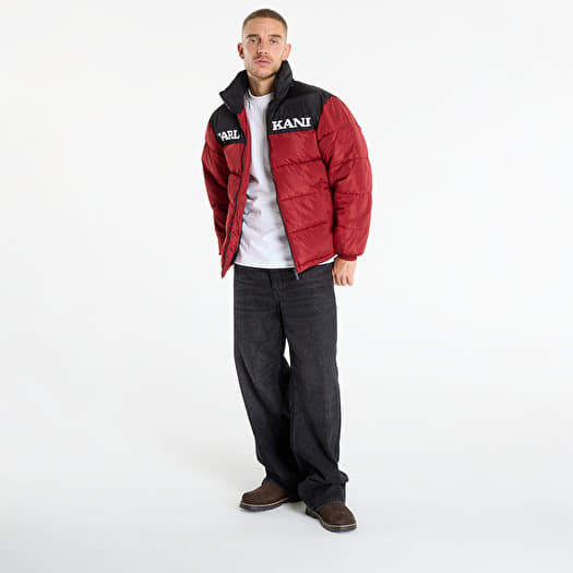 Karl Kani Retro Essential Puffer Jacket Red | Queens