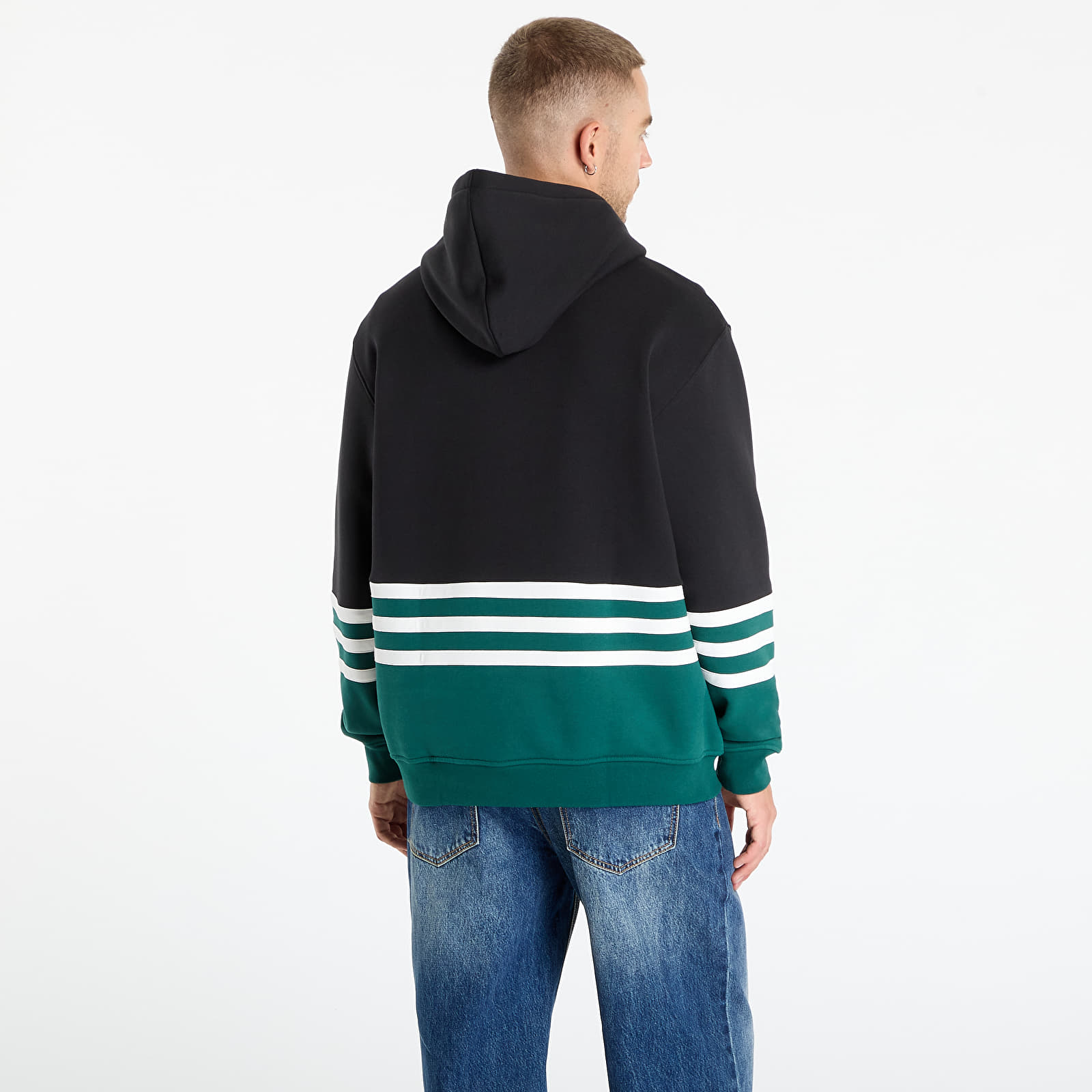 Mikinas ar kapuci un sporta krekli adidas Archive Cutline Hoodie Black/ Collegiate Green
