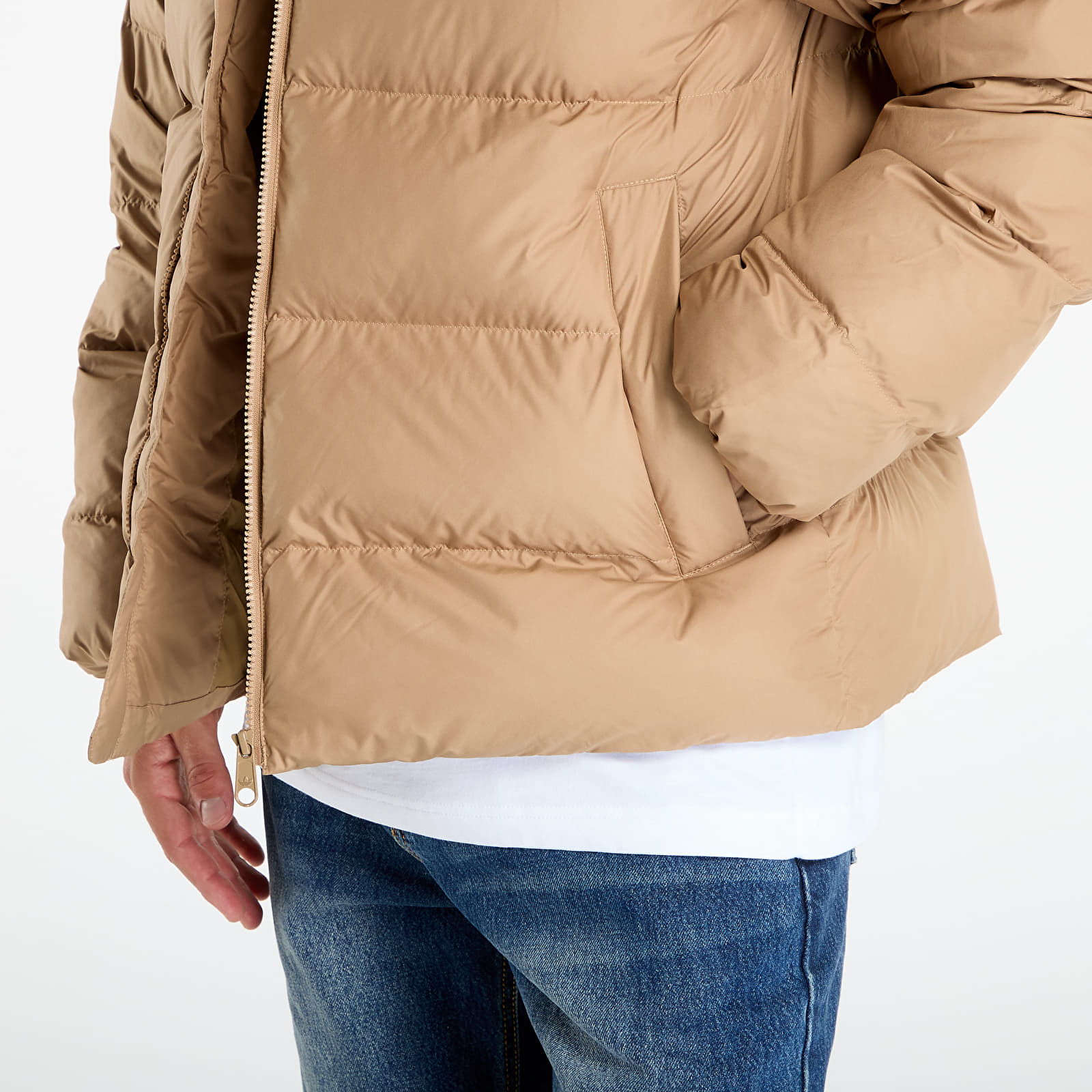 Jakas adidas Tonal Hooded Puffer Jacket Cardboard