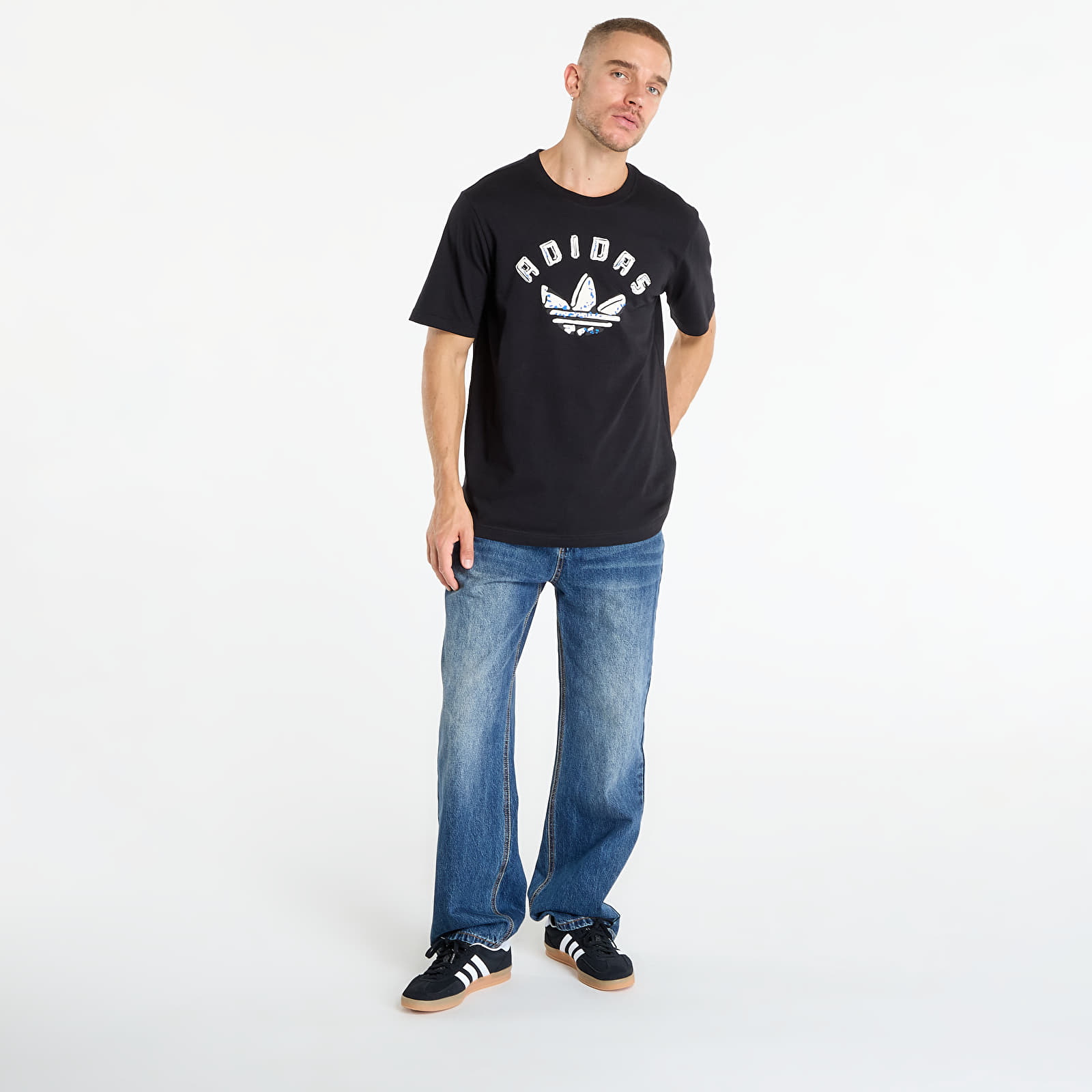 T-krekli adidas Graphic T-Shirt Black/ Cream White