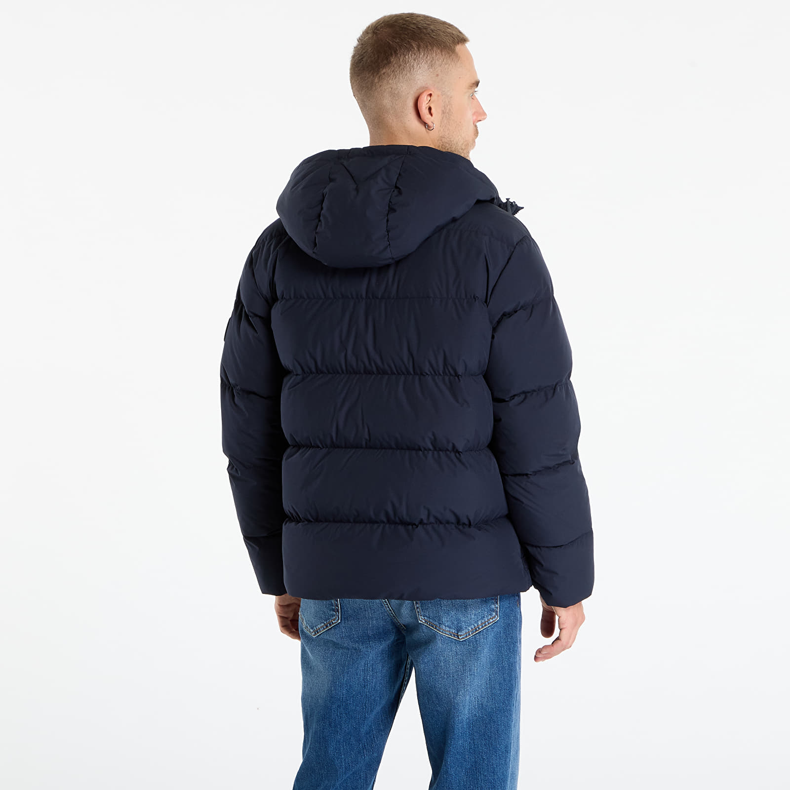 Vīriešu jakas Tommy Hilfiger Water Repellent Down Hooded Puffer Jacket Navy