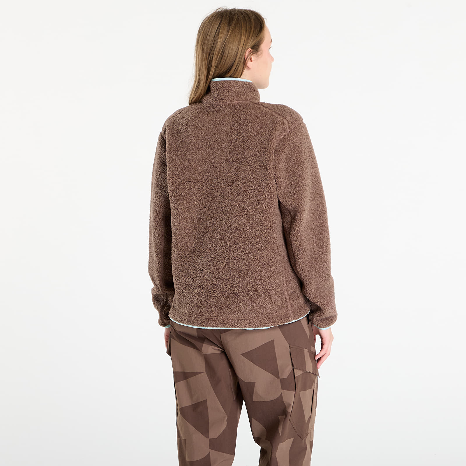 Sieviešu džemperi adidas Terrex Xploric High Pile Fleece Pullover Sweatshirt Earth Strata/ Aurora Ivy