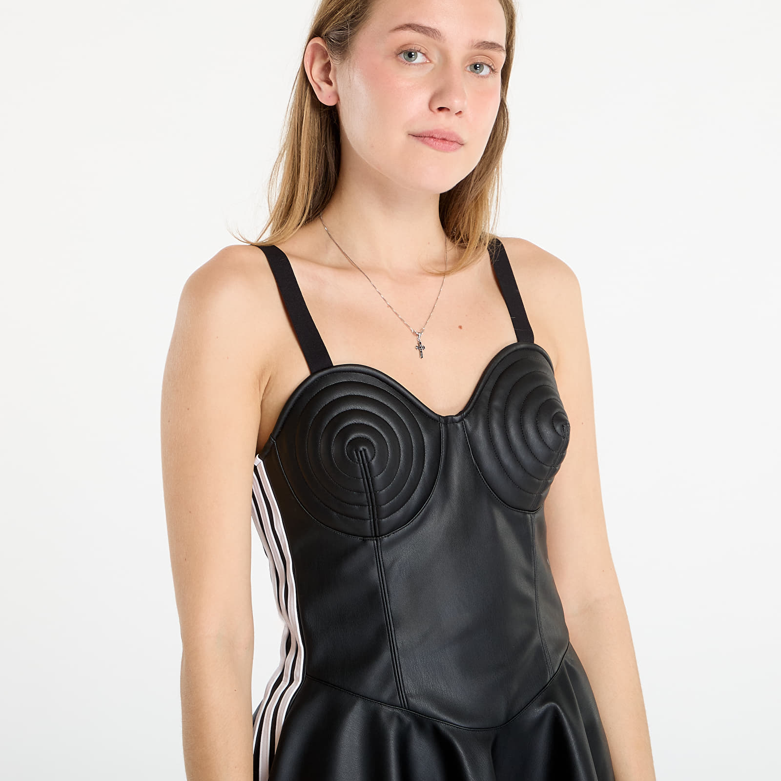 Sieviešu kleitas adidas x Jeremy Scott Faux-Leather Dress Black