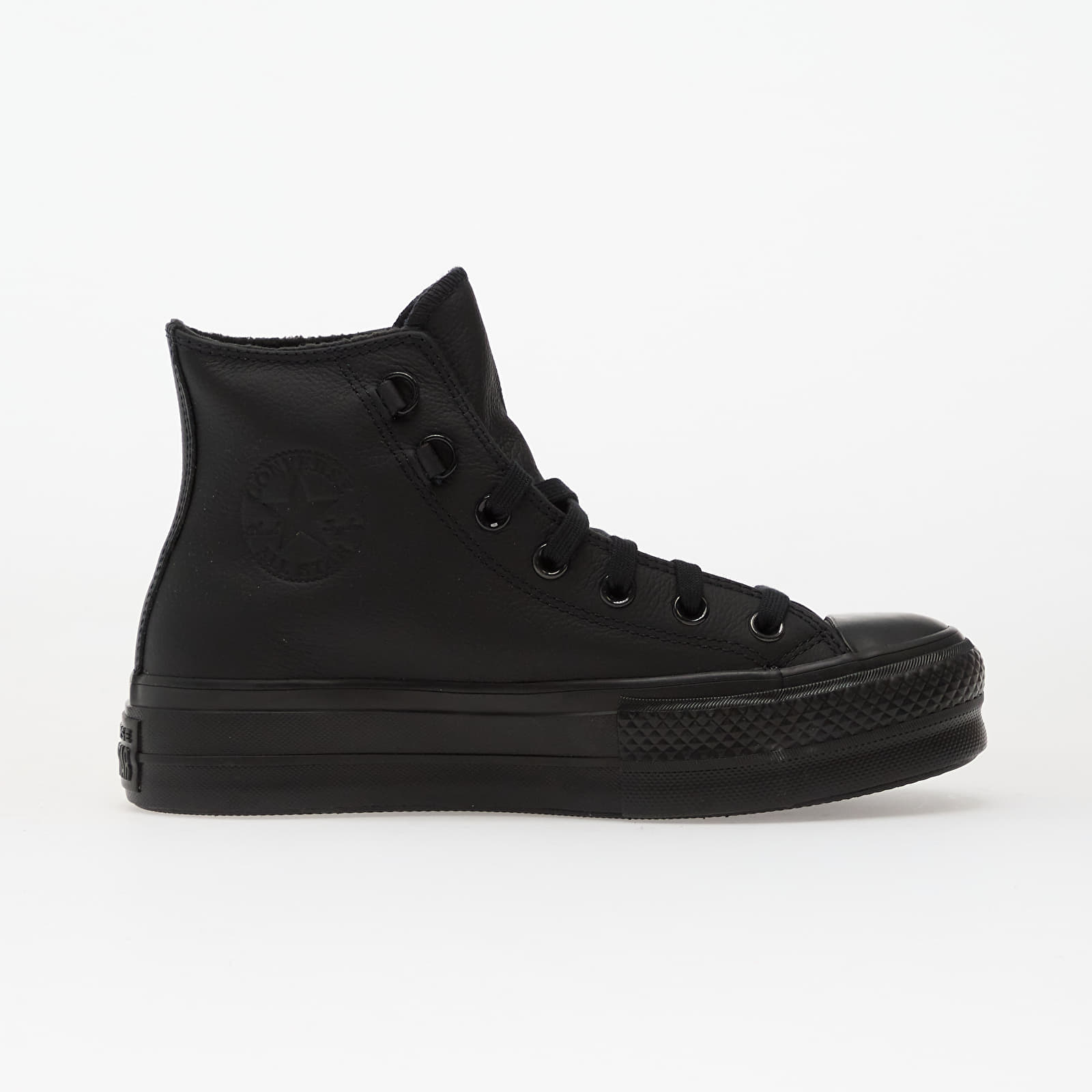 Sieviešu kedas un apavi Converse Chuck Taylor All Star Lift Platform Leather Hi Black/ Black/ Black