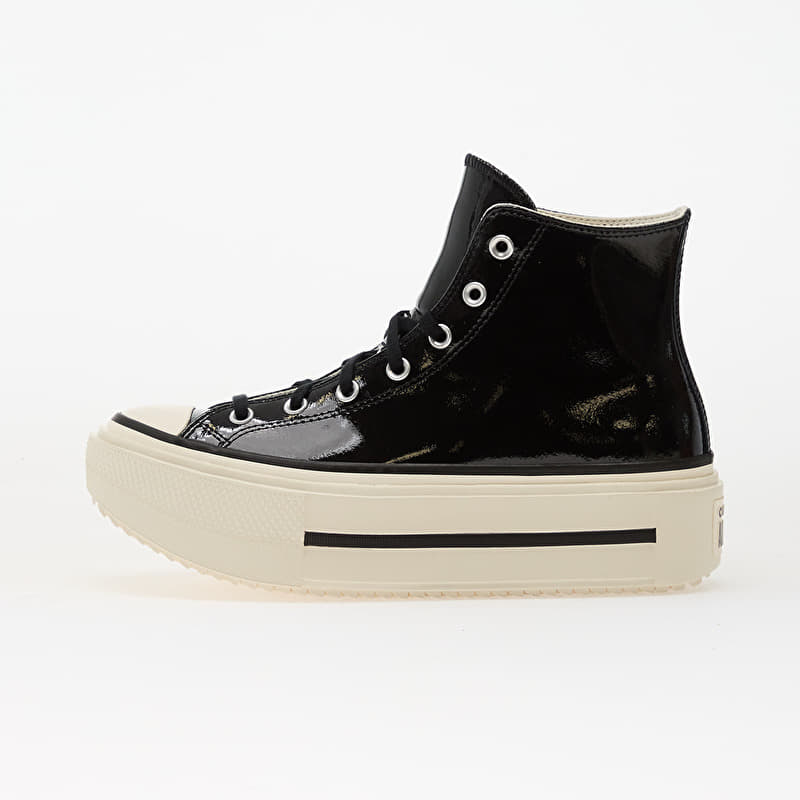 Converse Chuck Taylor All Star Lift Double Stack Platform Patent Leather Hi Black/ Egret/ Black