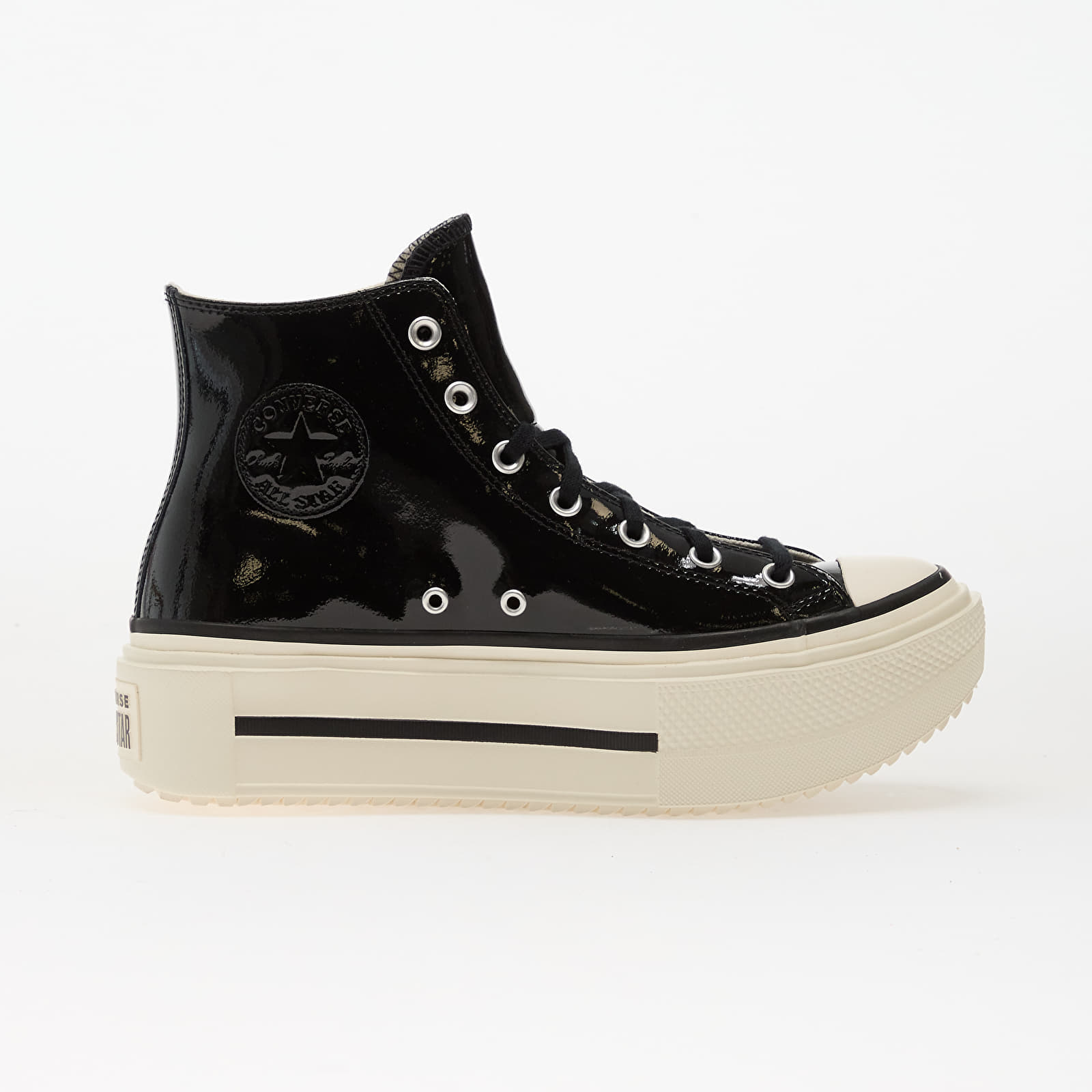 Ténis e sapatos para homem Converse Chuck Taylor All Star Lift Double Stack Platform Patent Leather Hi Black/ Egret/ Black