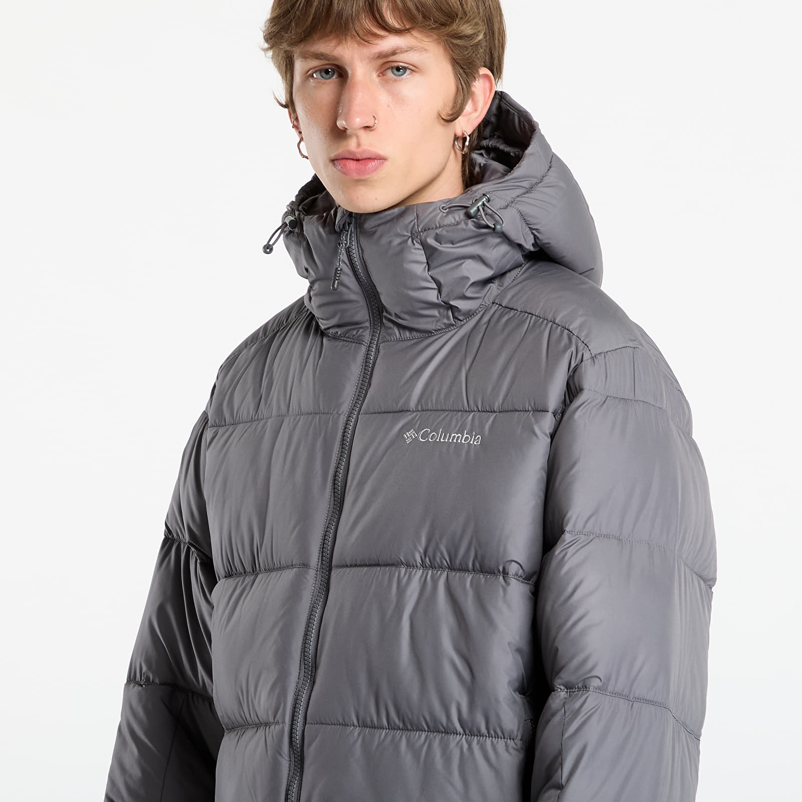 Vīriešu pūra jakas Columbia Pike Lake™ II Hooded Jacket City Grey