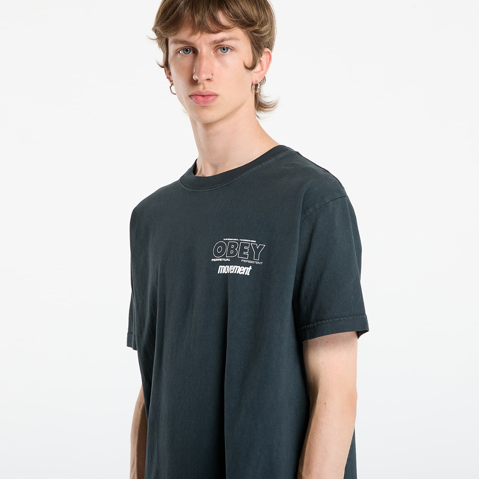 Vīriešu T-krekli OBEY Persistent Movement Pigment True Vintage Black