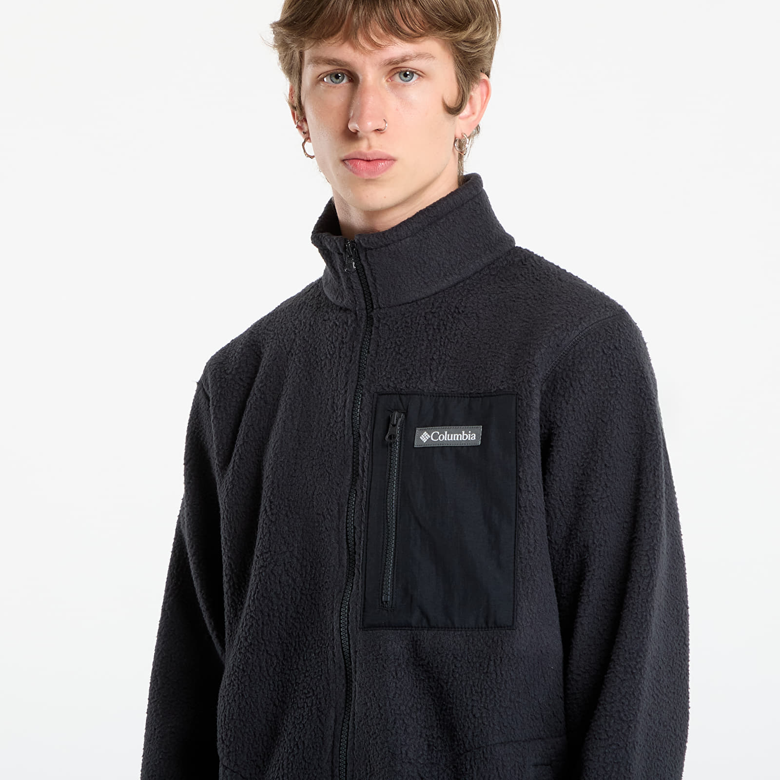 Vīriešu džemperi Columbia Jasper Ridge™ Pebbled Full Zip Fleece Black