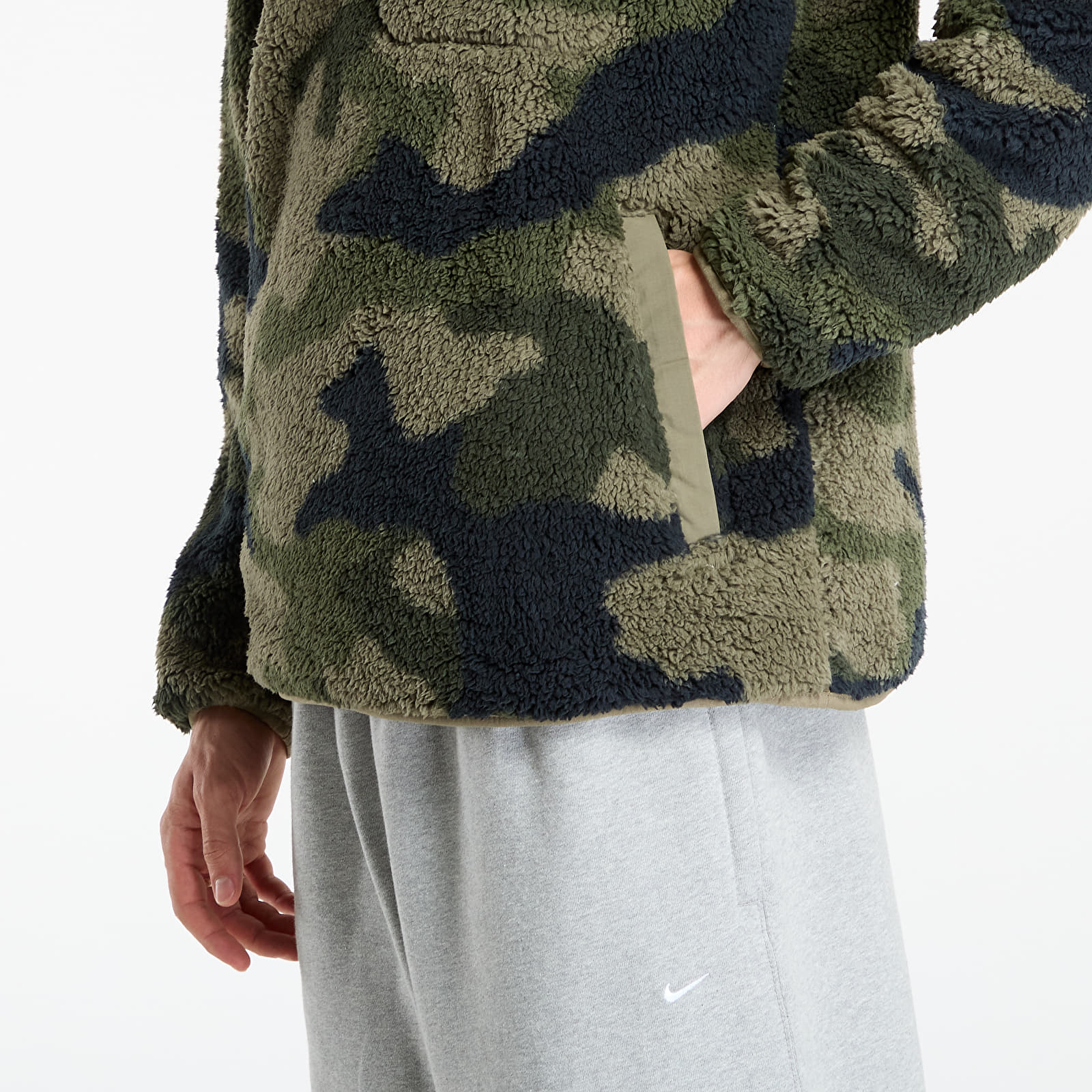 Vīriešu džemperi Columbia Rugged Ridge™ High Pile Half Zip Stone Green Mod Camo