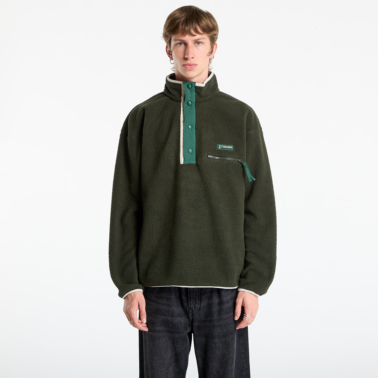 Vīriešu džemperi Columbia Helvetia™ II Half Snap Fleece Greenscape