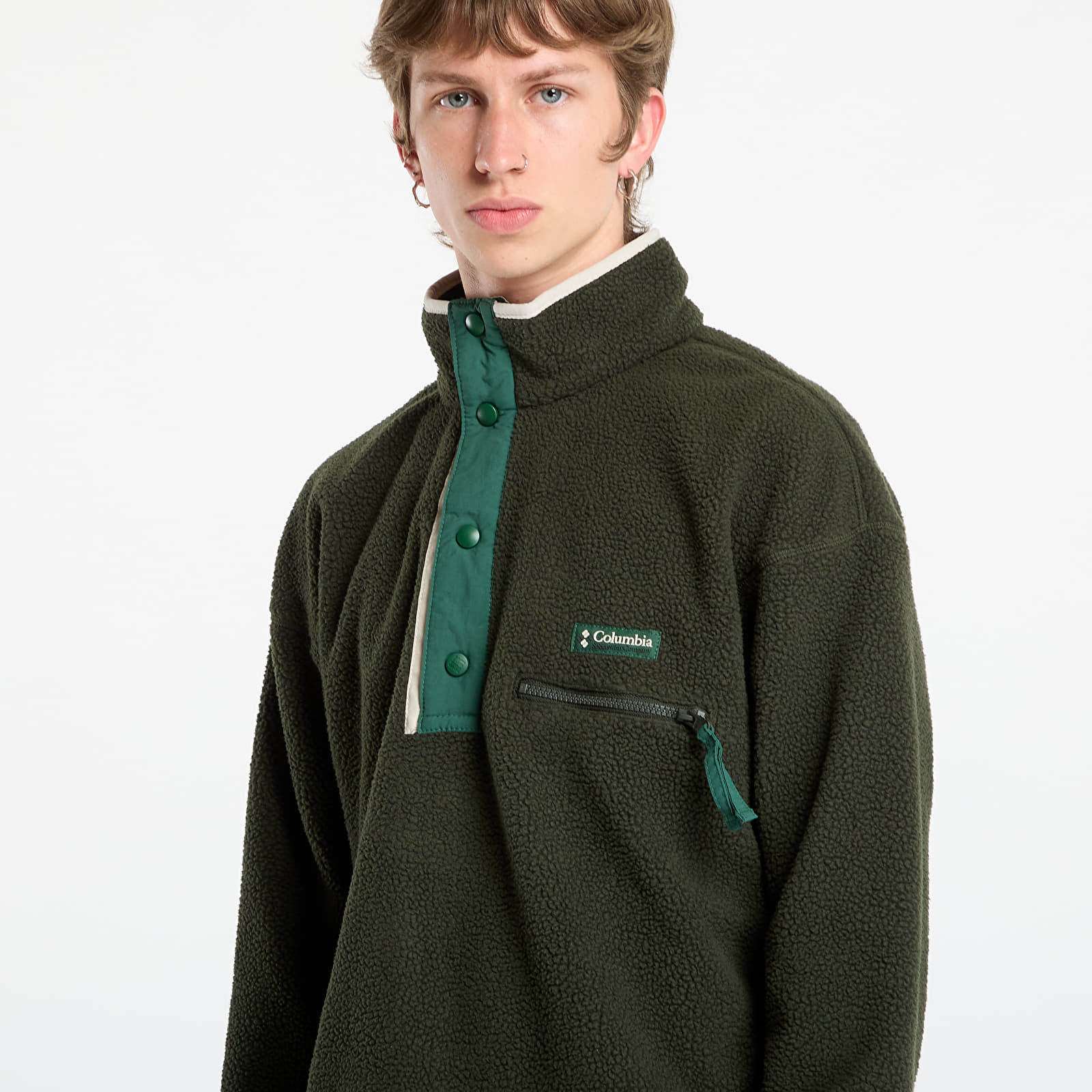 Vīriešu džemperi Columbia Helvetia™ II Half Snap Fleece Greenscape