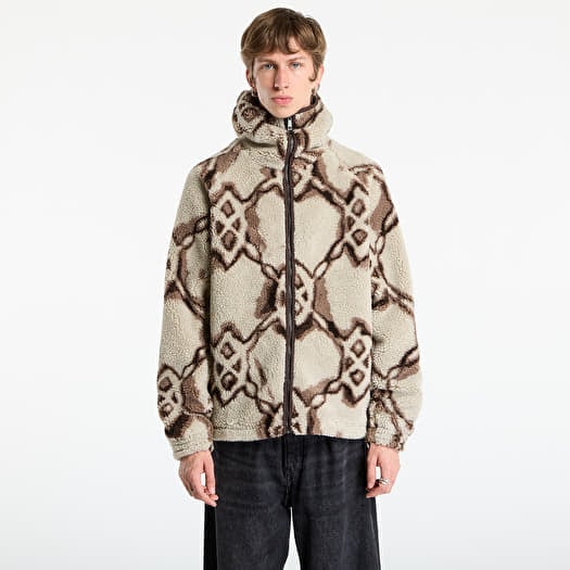 Džemperis Daily Paper Burned Shield Sherpa Hoodie Off White