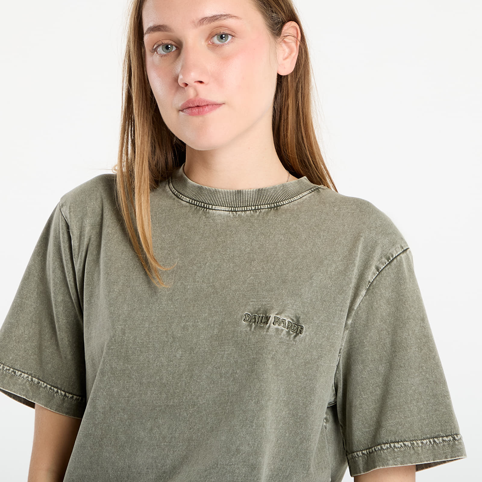Vīriešu T-krekli Daily Paper Dias Washed T-Shirt UNISEX Rosin Green