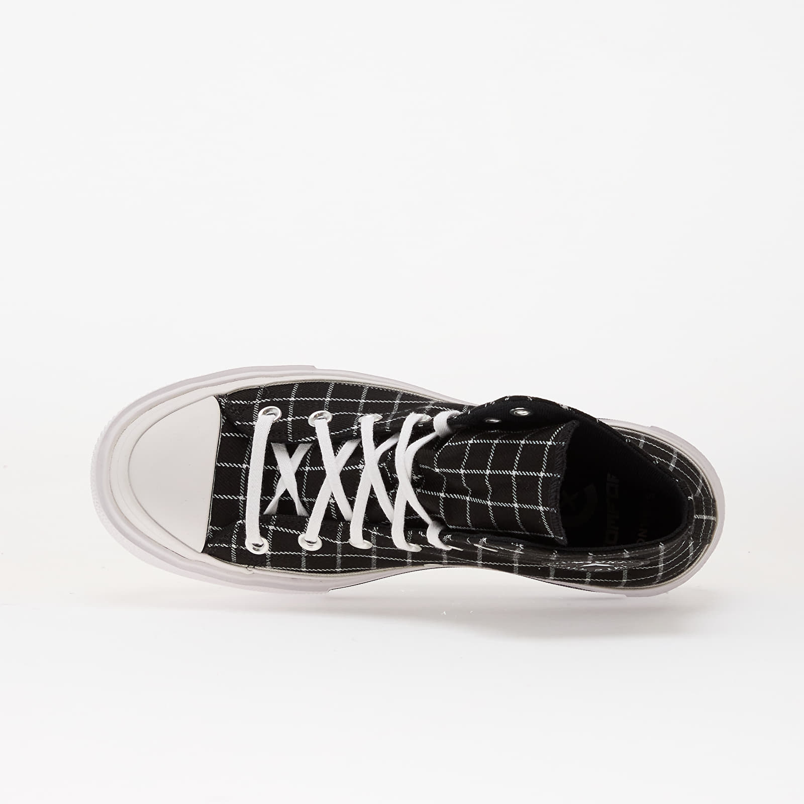 Vīriešu čības un apavi Converse Chuck Taylor All Star Lift Double Stack Platform Plaid Hi Black/ White/ Black
