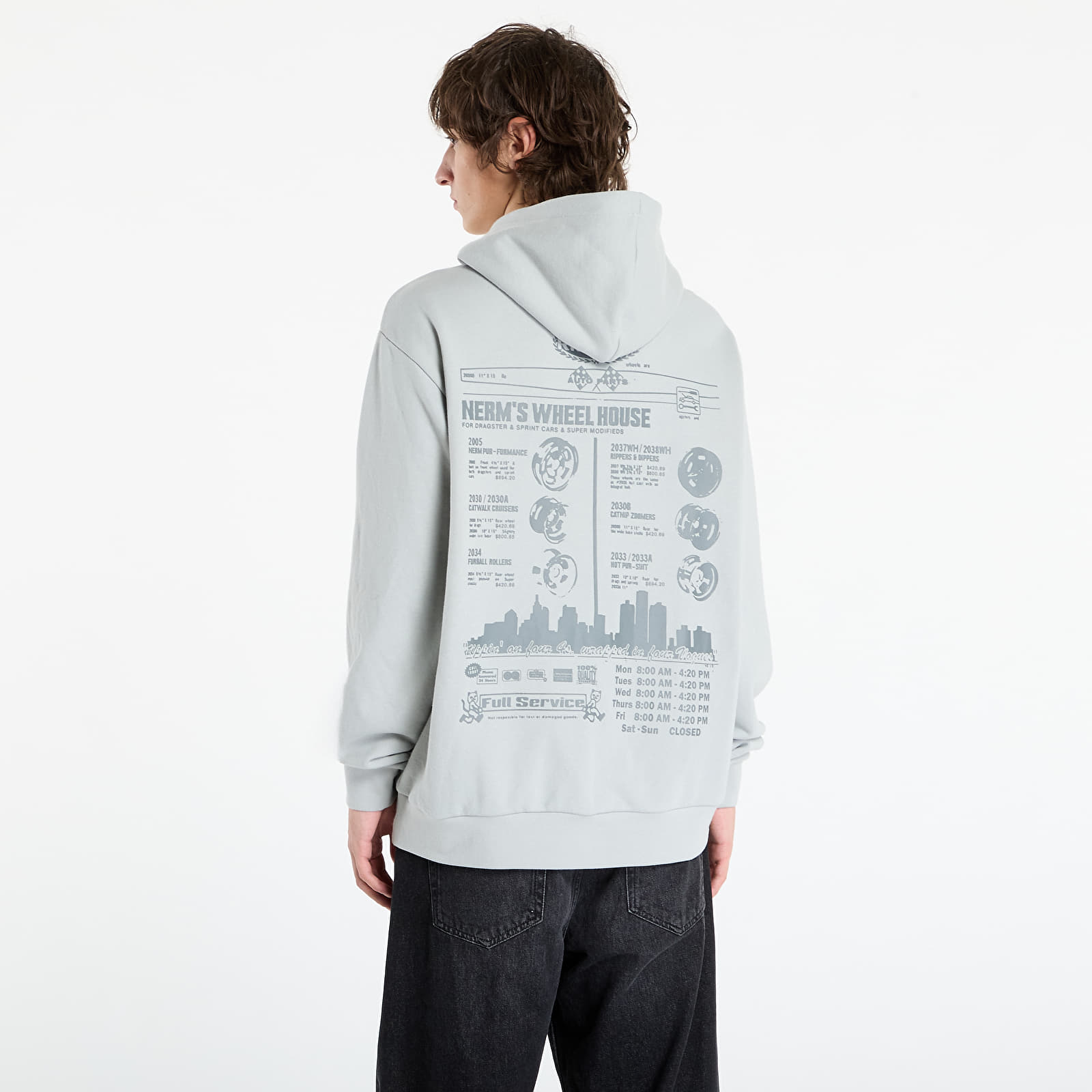 Sudaderas con capucha para hombre RIPNDIP Nerm On Wheels Hoodie Grey