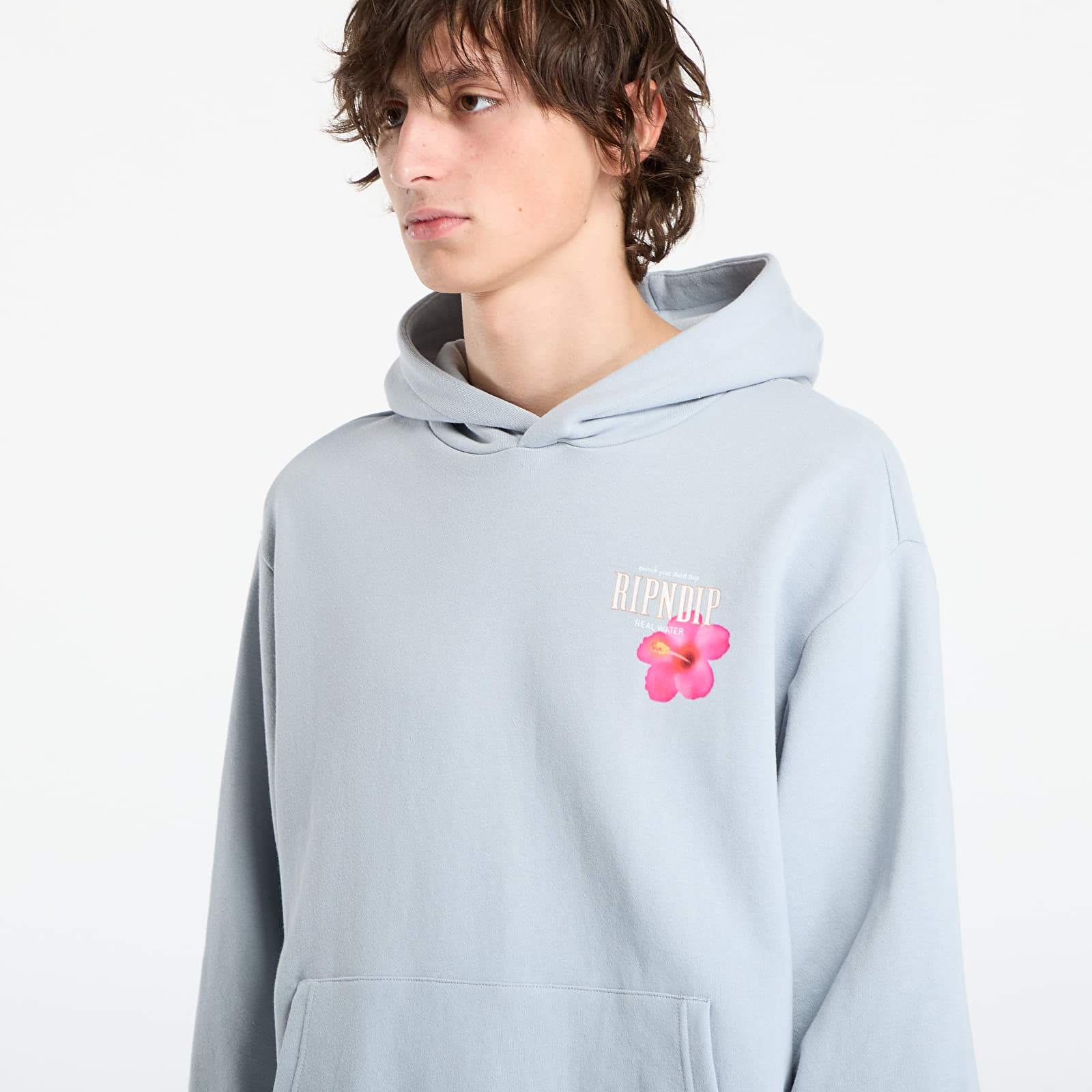 Sudaderas con capucha para hombre RIPNDIP Real Water Hoodie Powder Blue
