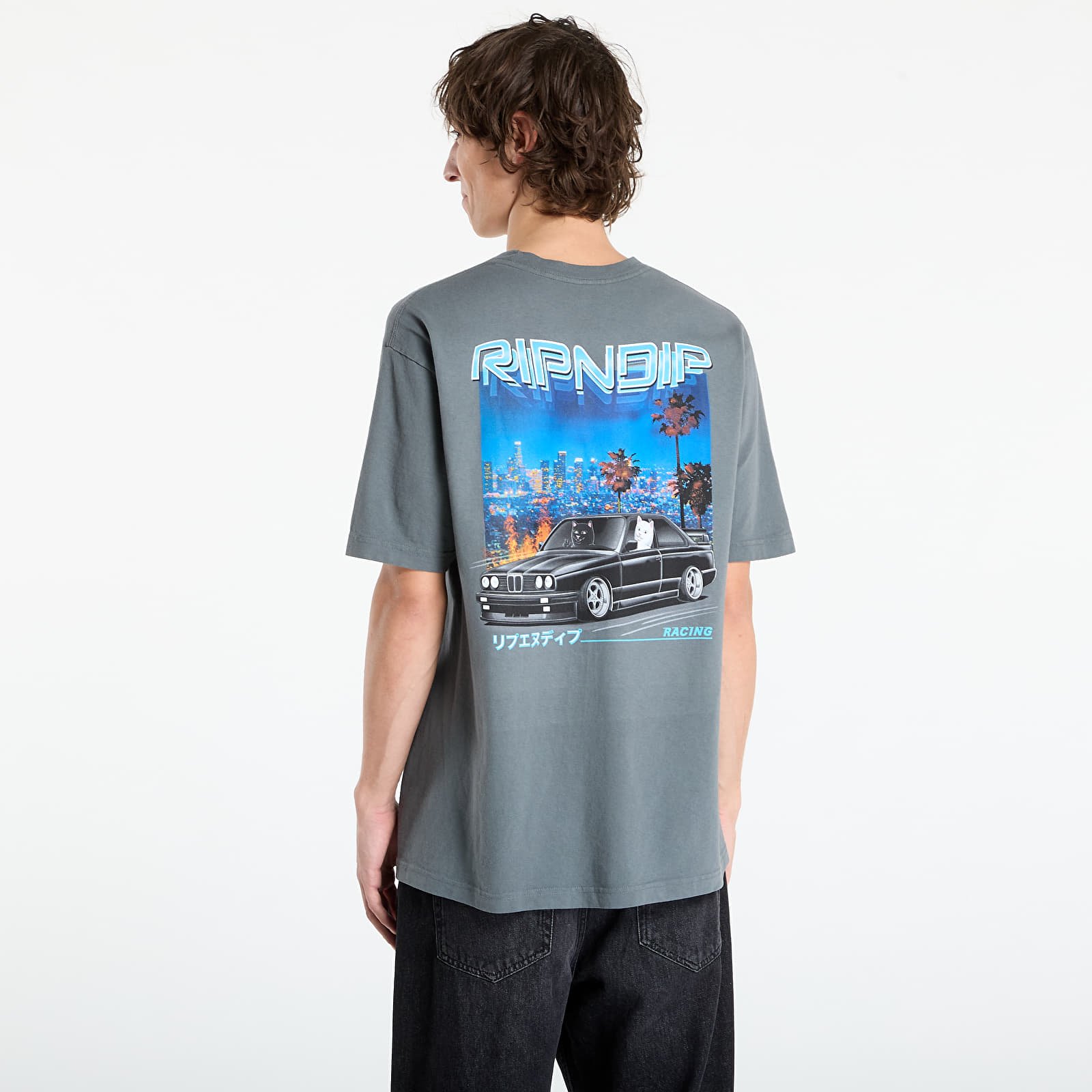 T-shirts homme RIPNDIP Vroom Vroom Tee Charcoal