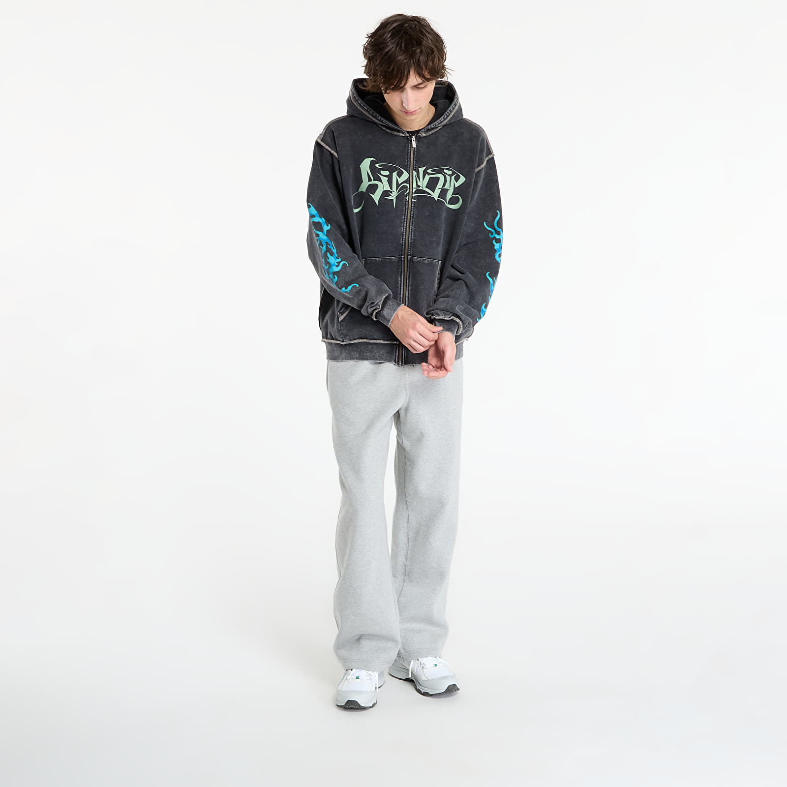 Vīriešu džemperi RIPNDIP Squabble Up Hoodie Black Vintage Wash