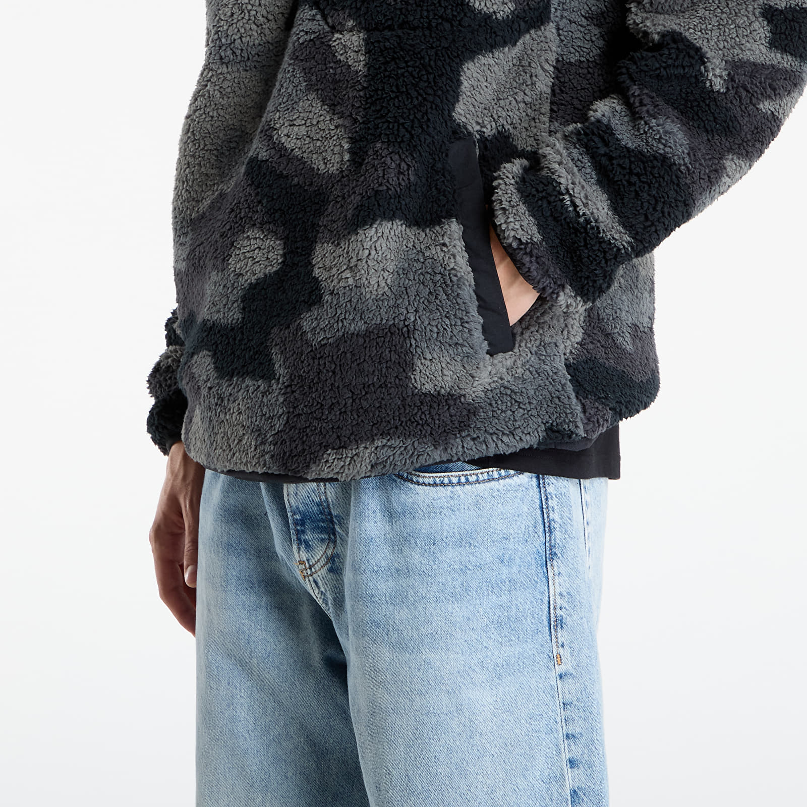 Vīriešu džemperi Columbia Rugged Ridge™ High Pile Half Zip Black Mod Camo