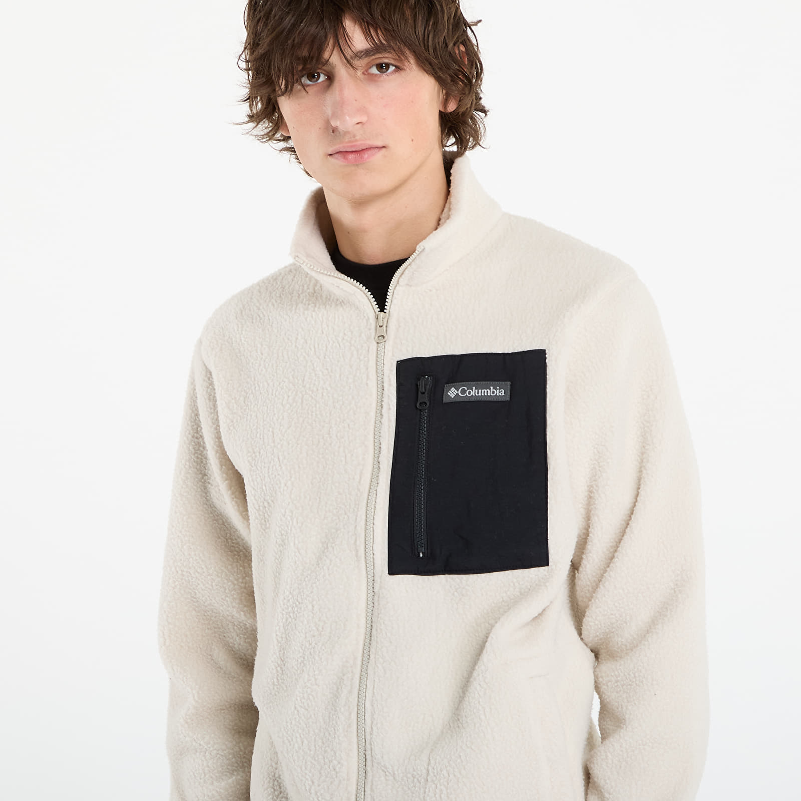 Vīriešu džemperi Columbia Jasper Ridge™ Pebbled Full Zip Fleece Dark Stone/ Black