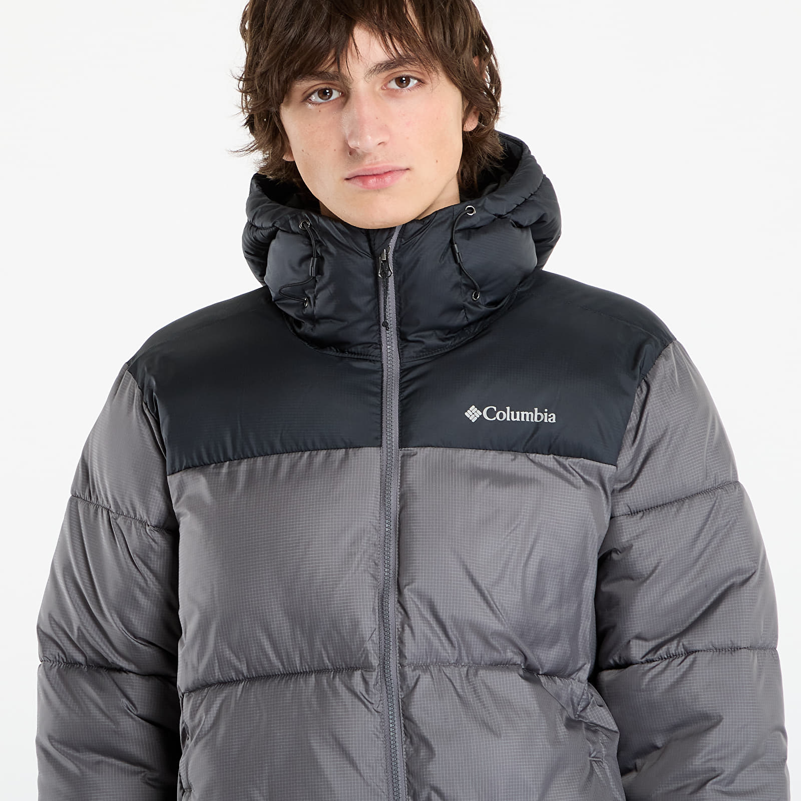 Chaquetas de hombre Columbia Puffect™ II Hooded Jacket City Grey/ Black