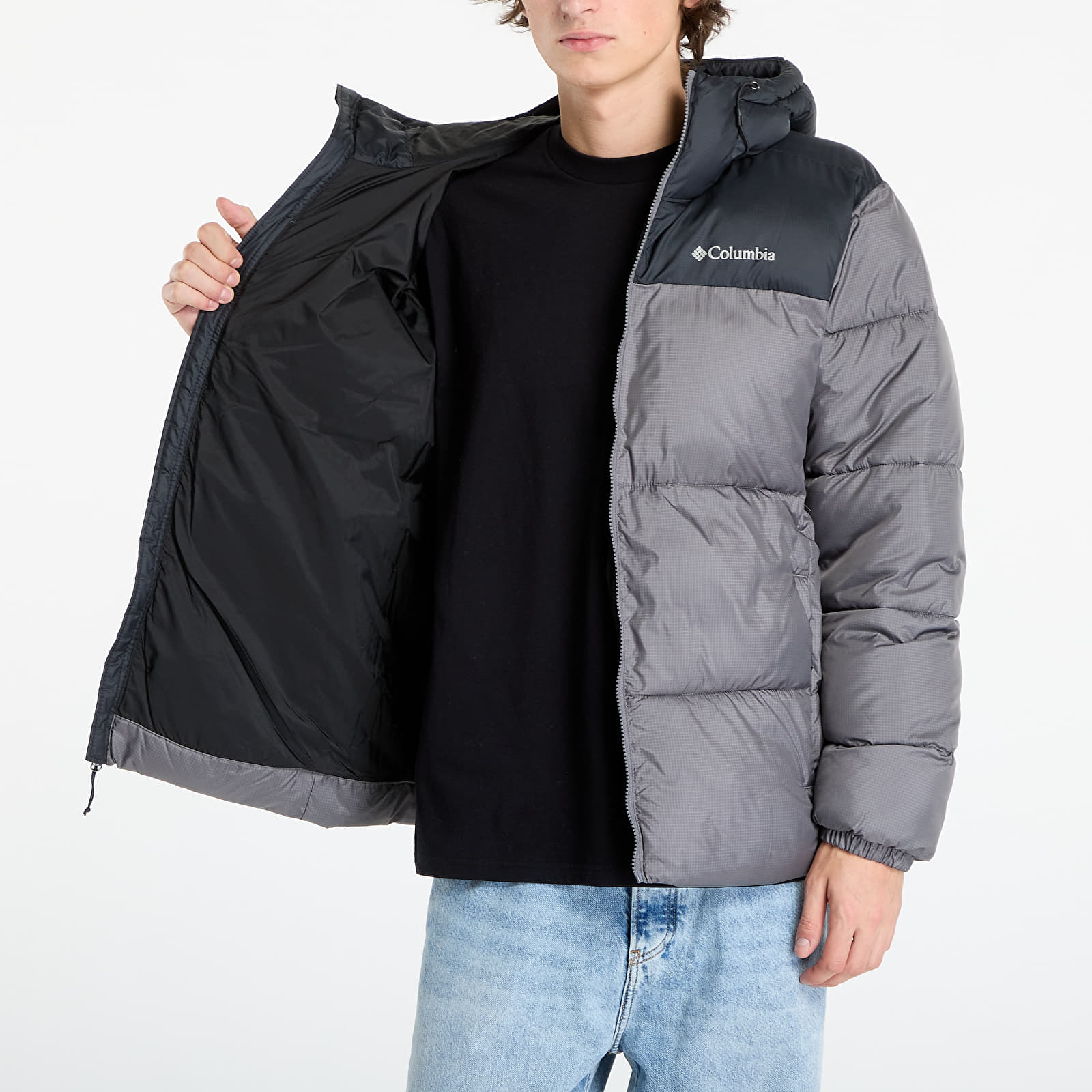 Chaquetas de hombre Columbia Puffect™ II Hooded Jacket City Grey/ Black