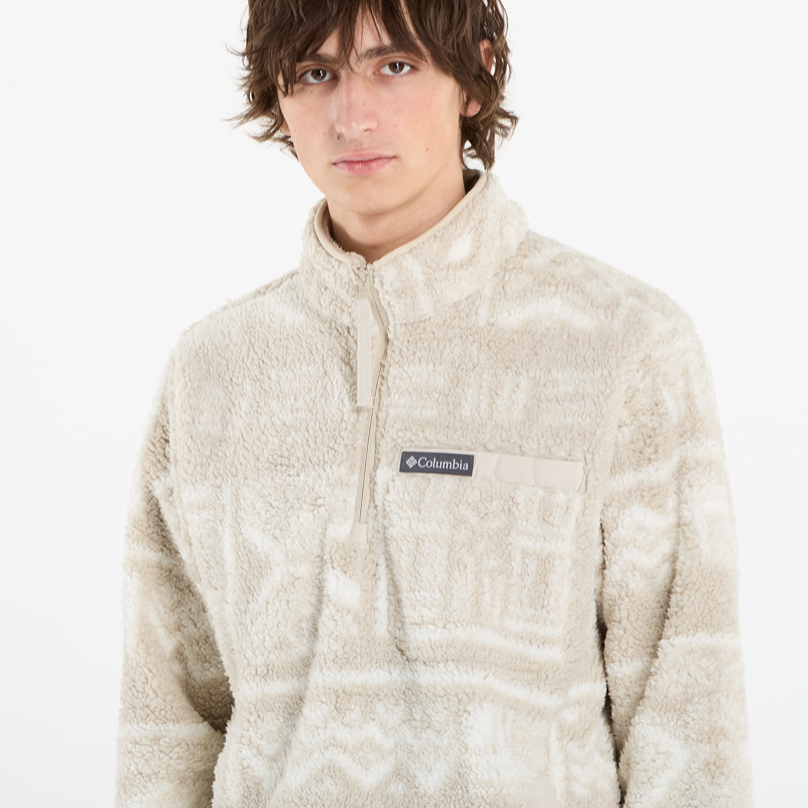 Sudaderas con capucha para hombre Columbia Rugged Ridge™ High Pile Half Zip Dark Stone Deschutes Days