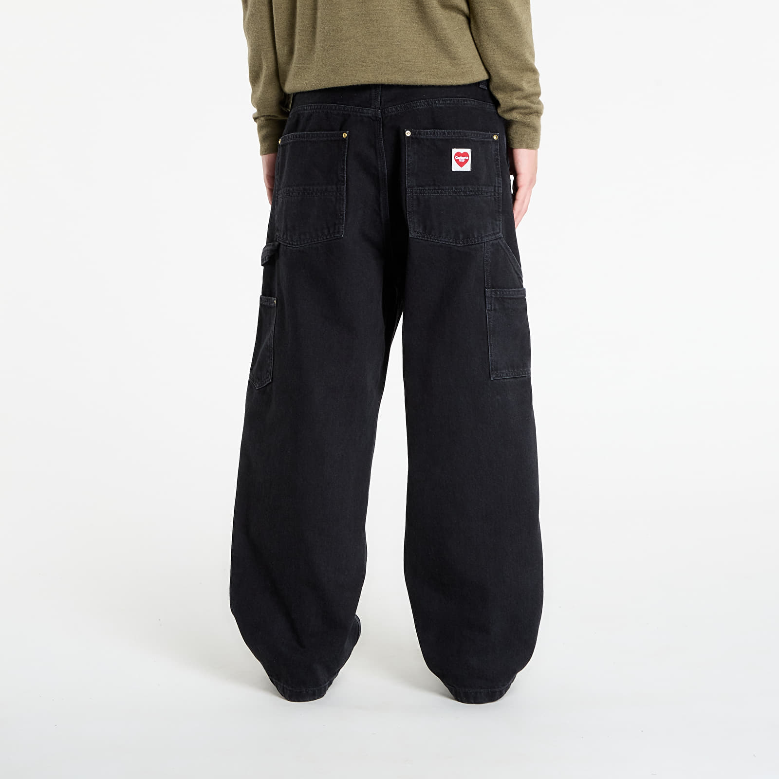 Vīriešu bikses Carhartt WIP Nash Double Knee Pant Black Stone Washed