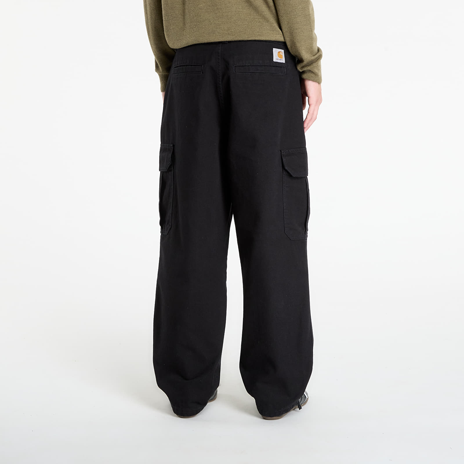Vaqueros para hombre Carhartt WIP Stanton Cargo Pant Black Stone Washed