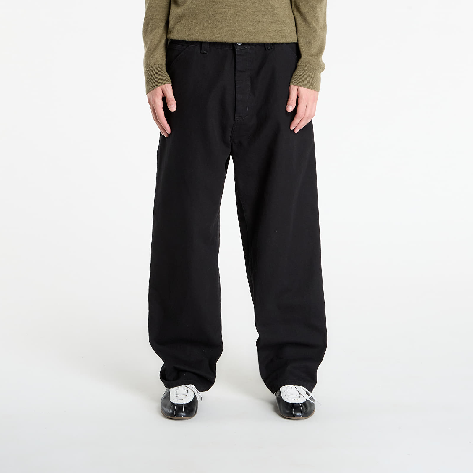 Vīriešu džinsi Carhartt WIP OG Single Knee Pant Black Stone Washed