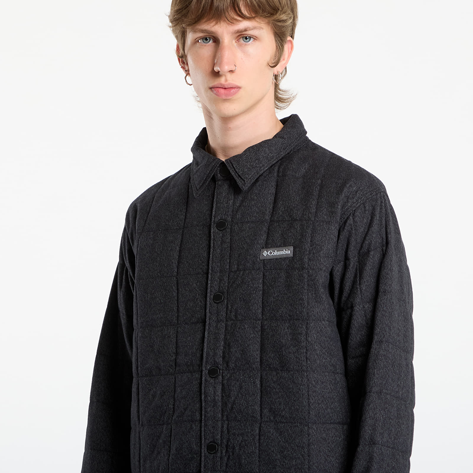 Camisetas de hombre Columbia Landroamerâ„¢ Quilted Shirt Jacket Black