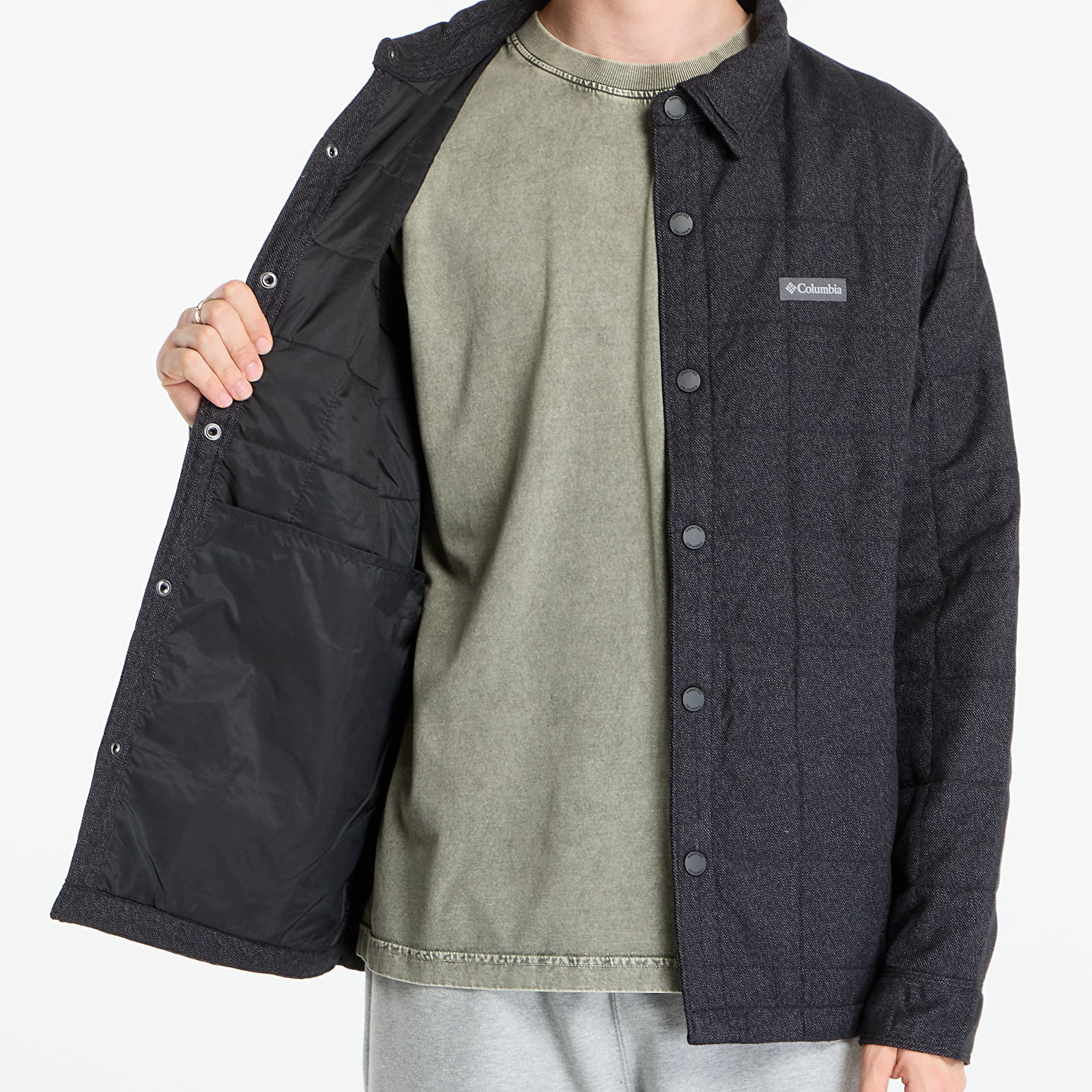 Camisetas de hombre Columbia Landroamerâ„¢ Quilted Shirt Jacket Black
